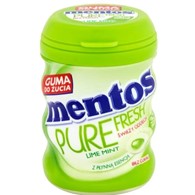 Guma BUTELKA Mentos Pure Fresh Lime 60g/6/24