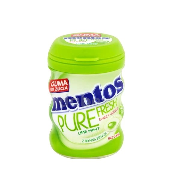 Guma BUTELKA Mentos Pure Fresh Lime 60g/6/24