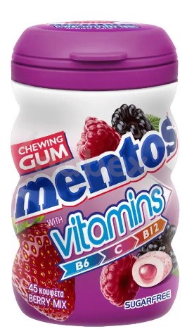 Guma BUTELKA Mentos Vitamin Berry 50g/6/24