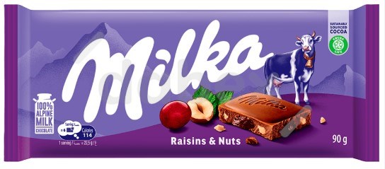 Milka Czekolada Raisins&Nut Bakaliowa 90g/23 IMP