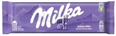 Milka Czekolada Alpine Milk Mleczna 250g/17