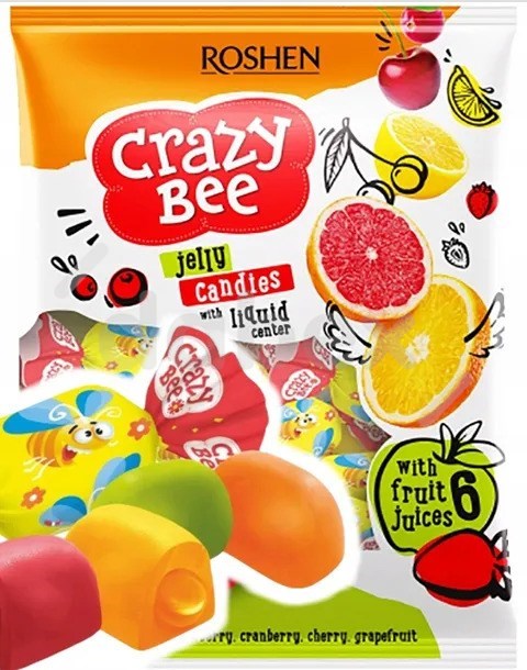 Cukierki Roshen Crazy Bee Fruity 1kg/9