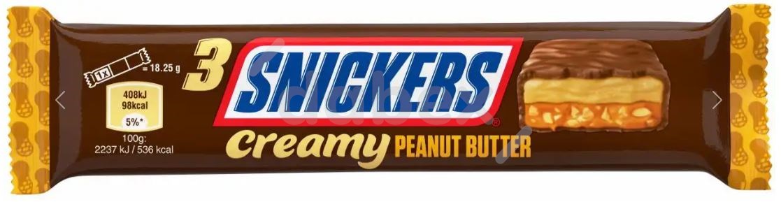 Baton Snickers Creamy Peanut Butter 54,75g/32 IMP