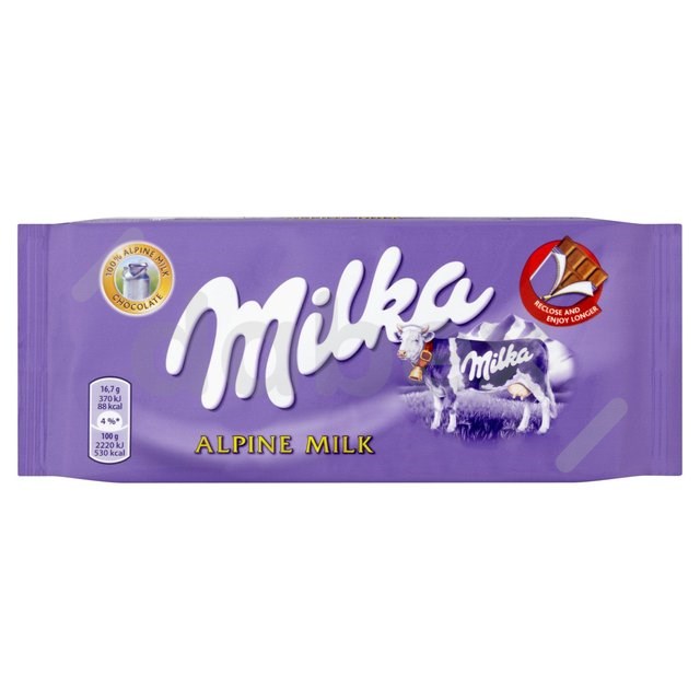 Milka Czekolada Alpine Milk Mleczna 100g/24