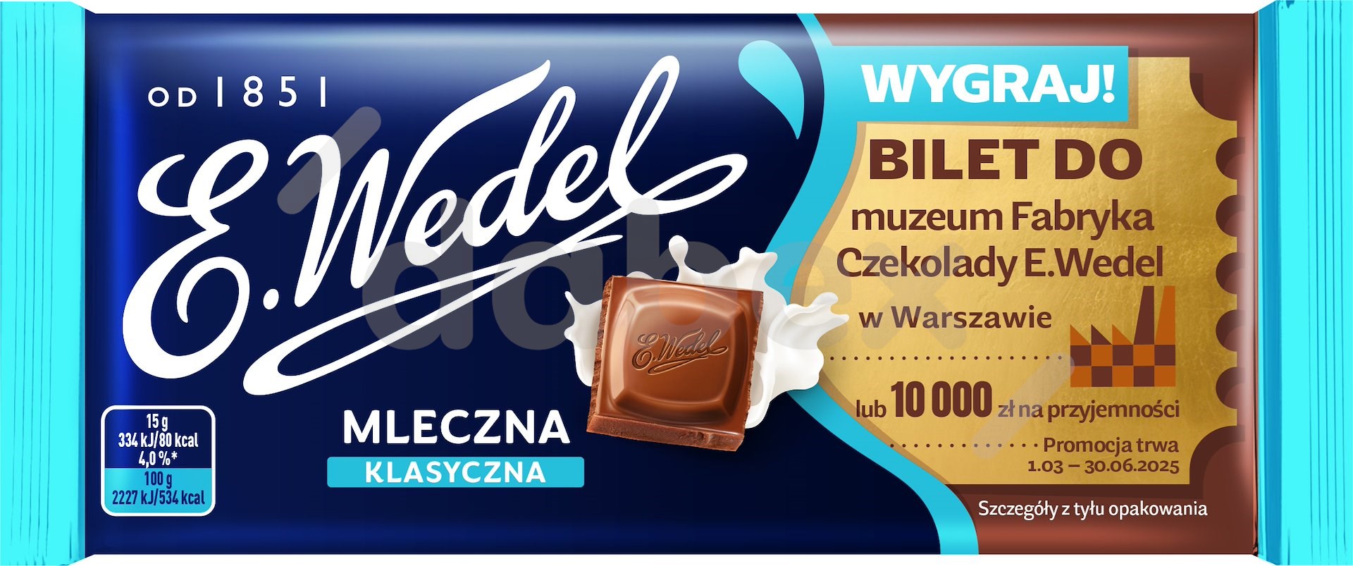 Wedel Czekolada Mleczna Klasyczna 90g/22 PROMO