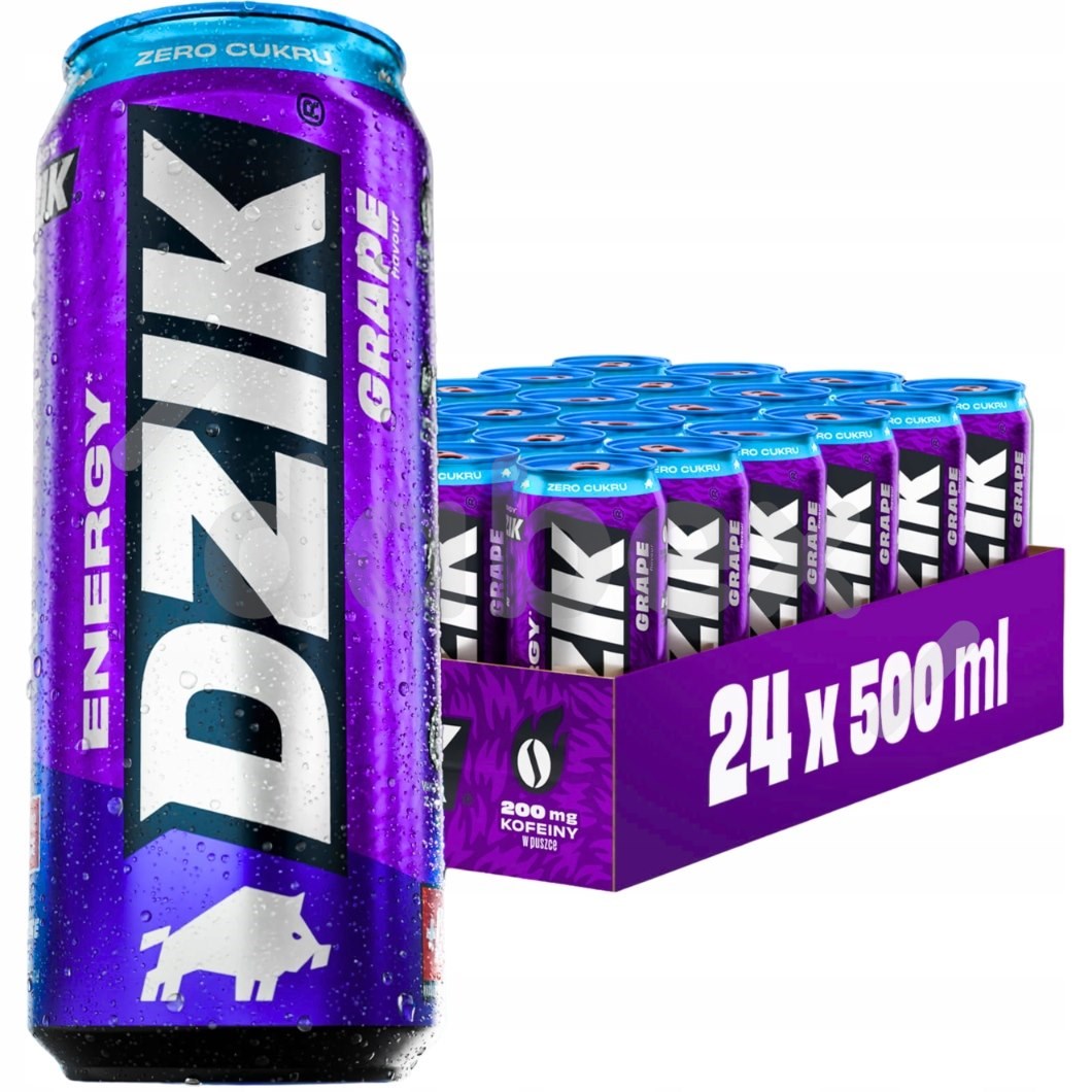 Dzik Napój Energ. Grape Zero 500ml/24