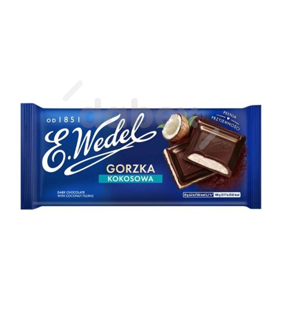 Wedel Czekolada Gorzka nadz. Kokos 100g/20