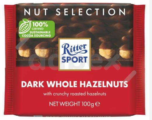 Ritter Sport Czekolada Dark Whole Nut 100g/10