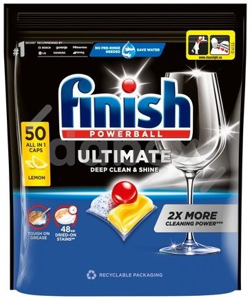 Finish Dishwasher Capsules Ultimate Lemon 645g
