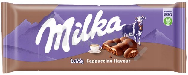 Milka Czekolada Bubbly Cappucino 97g/12