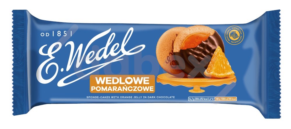 Ciastka Wedlowe Pomarańczowe 147g/24