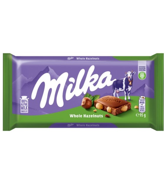 Milka Czekolada Whole Hazelnuts 95g/17 IMP