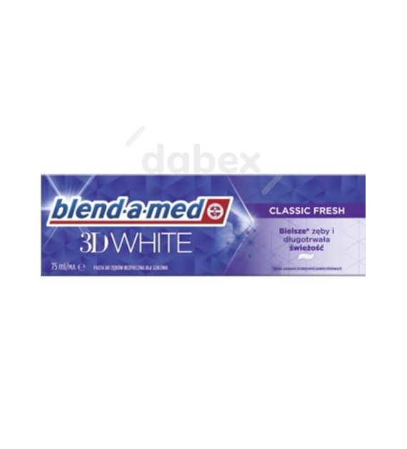 Blend-a-Met 3D White Toothpaste Classic Fesh 75ml