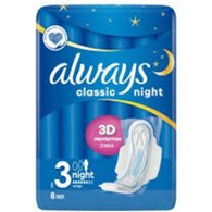 Alwayd Sanitary Pads Classic Night 9pcs