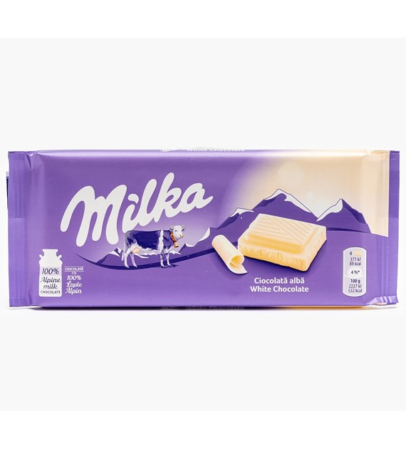 Milka Czekolada White Chocolate Biała 90g/24 IMP