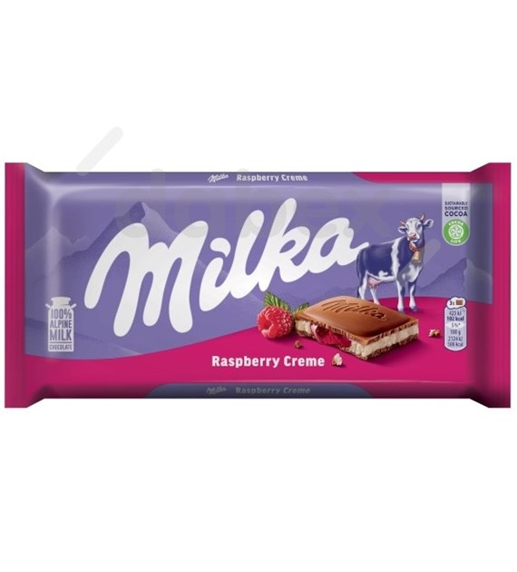 Milka Czekolada Raspberry Cream Malin 100g/22 IMP