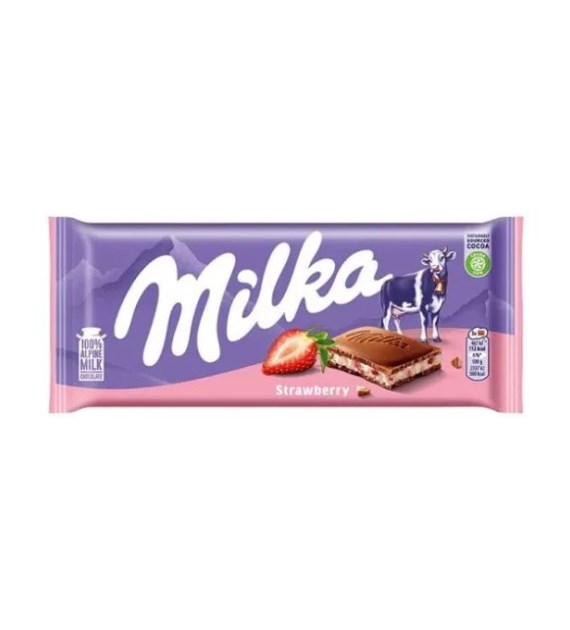 @ Milka Czekolada Strawberry Truskawka 100g/22 IMP