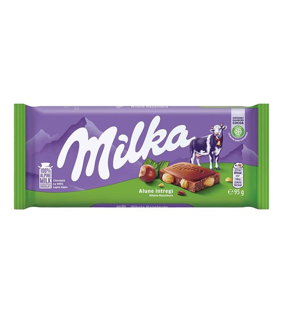 Milka Czekolada Whole Hazelnuts 95g/17 IMP