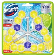 Domestos Toilet Blocks Power5 Lime 3 Pack 150g