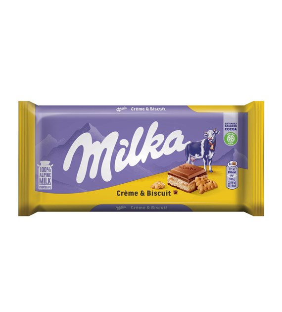 @ Milka Czekolada Creme & Biscuits 100g/18 IMP