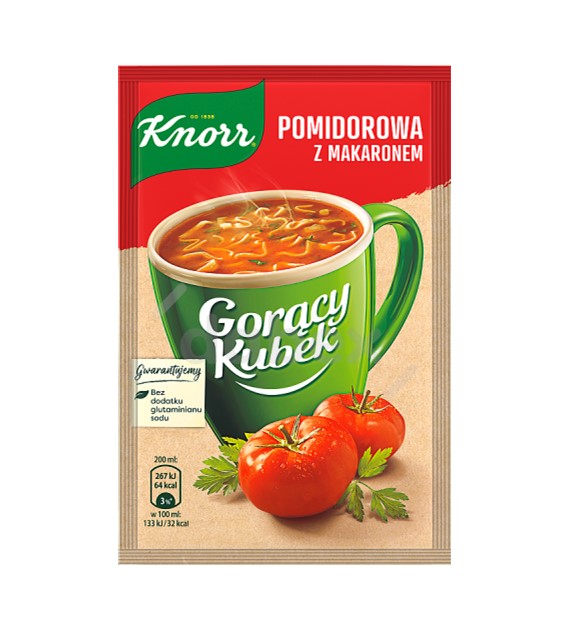 Knorr Gorący Kubek Pomidorowa z Makaronem 19g/32