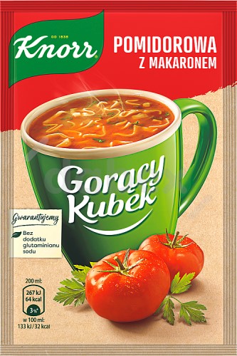 Knorr Gorący Kubek Pomidorowa z Makaronem 19g/32