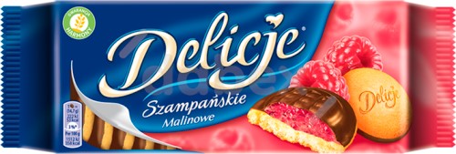 Delicje Szampańskie Malinowe 147g/24