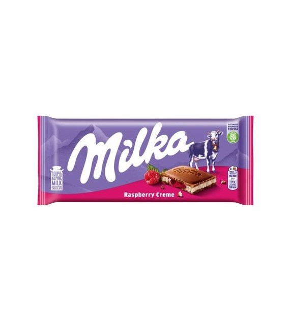 Milka Czekolada Raspberry Cream Malinowa 100g/25