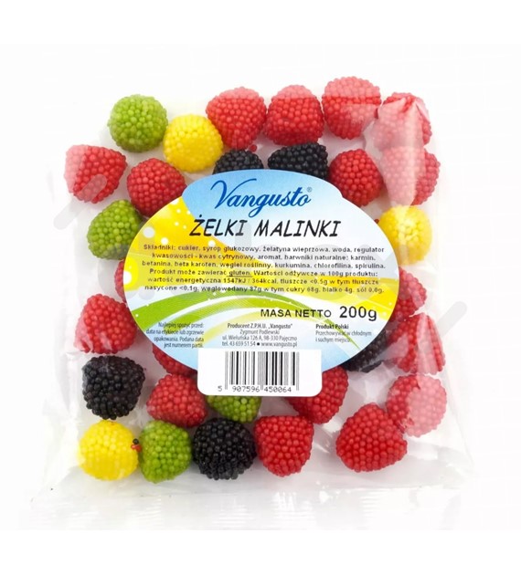 Vangusto Żelki Malinki 200g/25