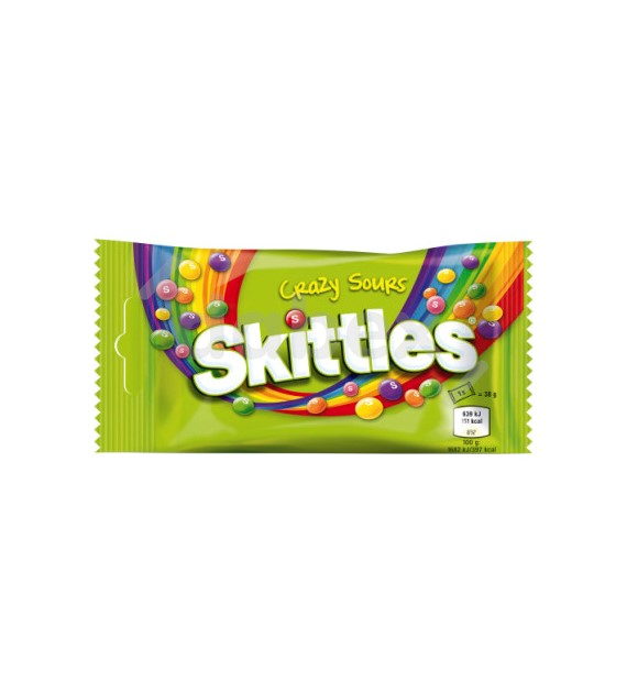 Skittles Crazy Sours Zielony 38g/14 IMP