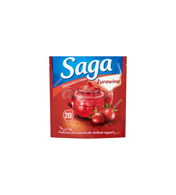 Saga Herbata Ekspresowa Żurawina 20t 34g/20