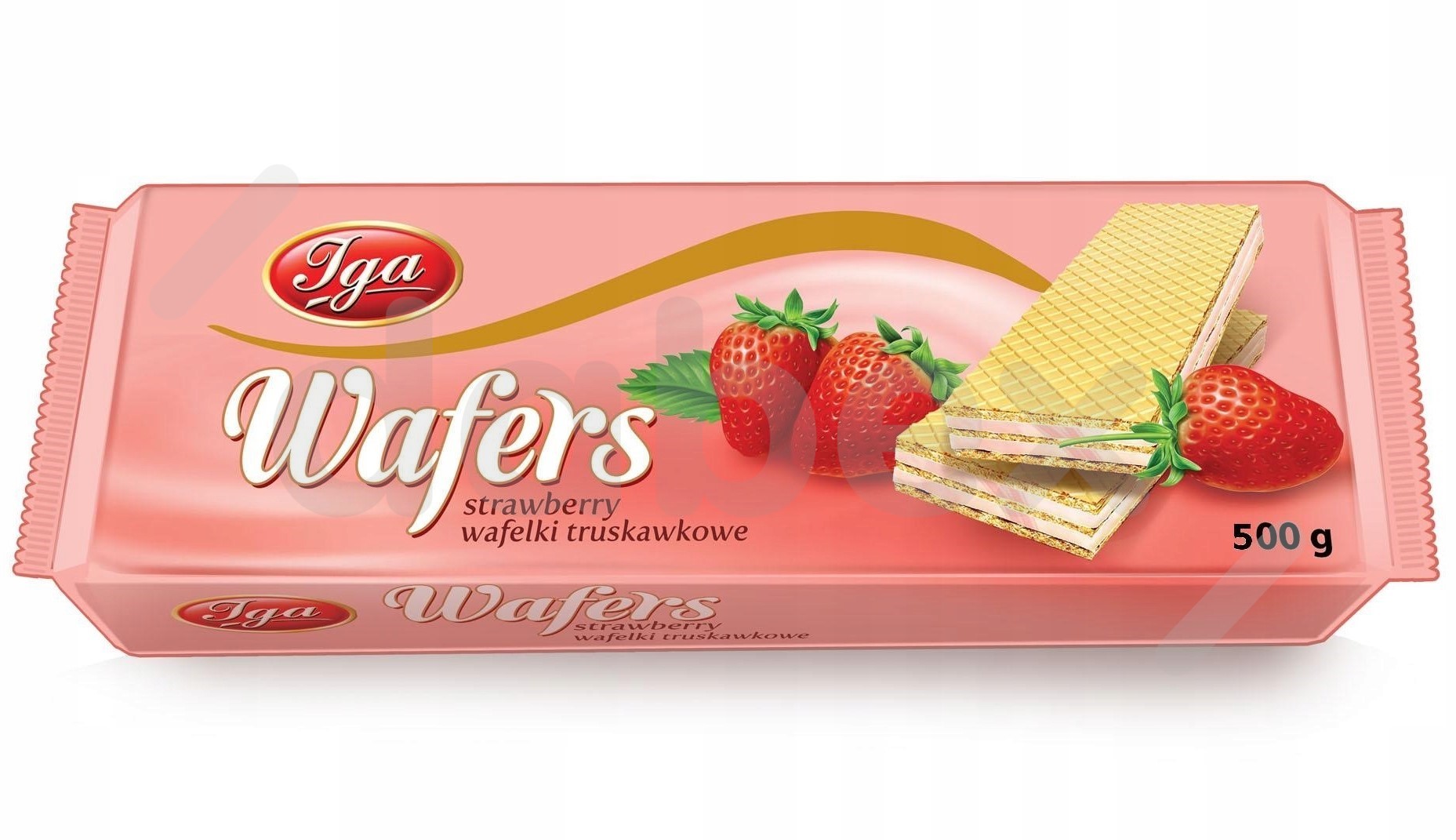 Iga Wafle Truskawkowe 500g/10