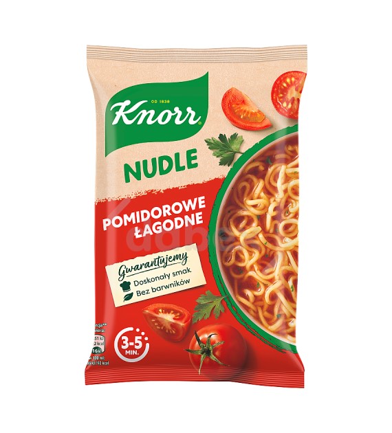 Knorr Nudle Pomidorowe Łagodne 65g/22
