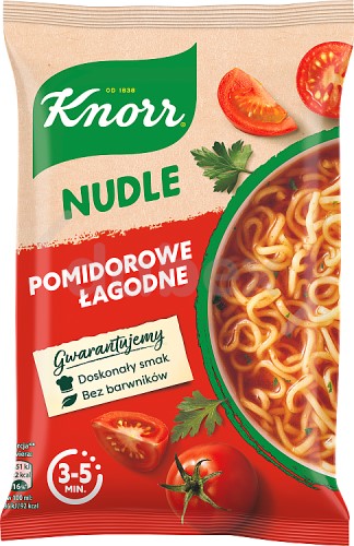 Knorr Nudle Pomidorowe Łagodne 65g/22