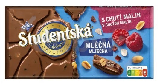 Studentska Czekolada Malina 170g/16 IMP