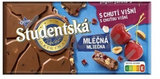 Studentska Czekolada Wiśnia 170g/16 IMP