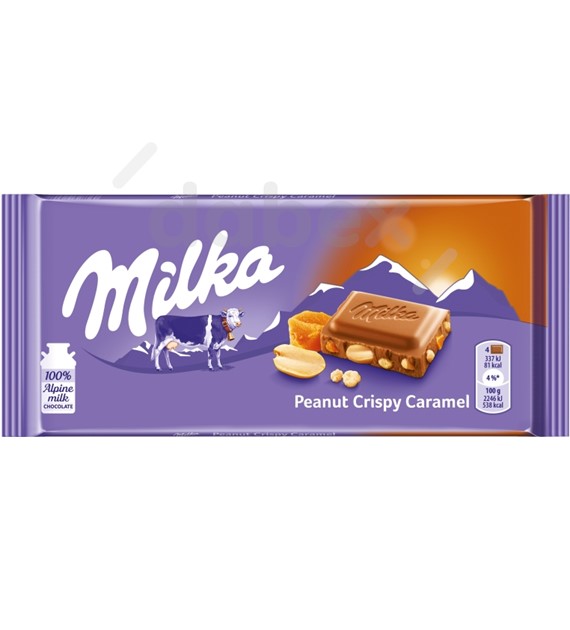 Milka Czekolada Peanut Crispy Carmel 90g/24