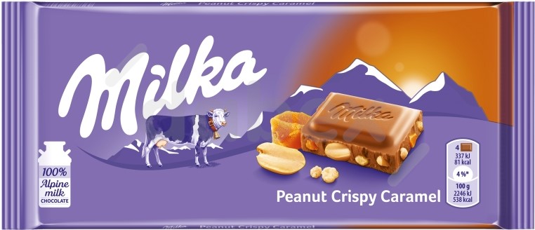 Milka Peanut Crispy Carmel 100g