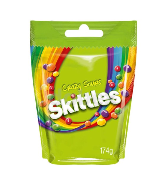 Skittles Crazy Sours Zielony 174g/14